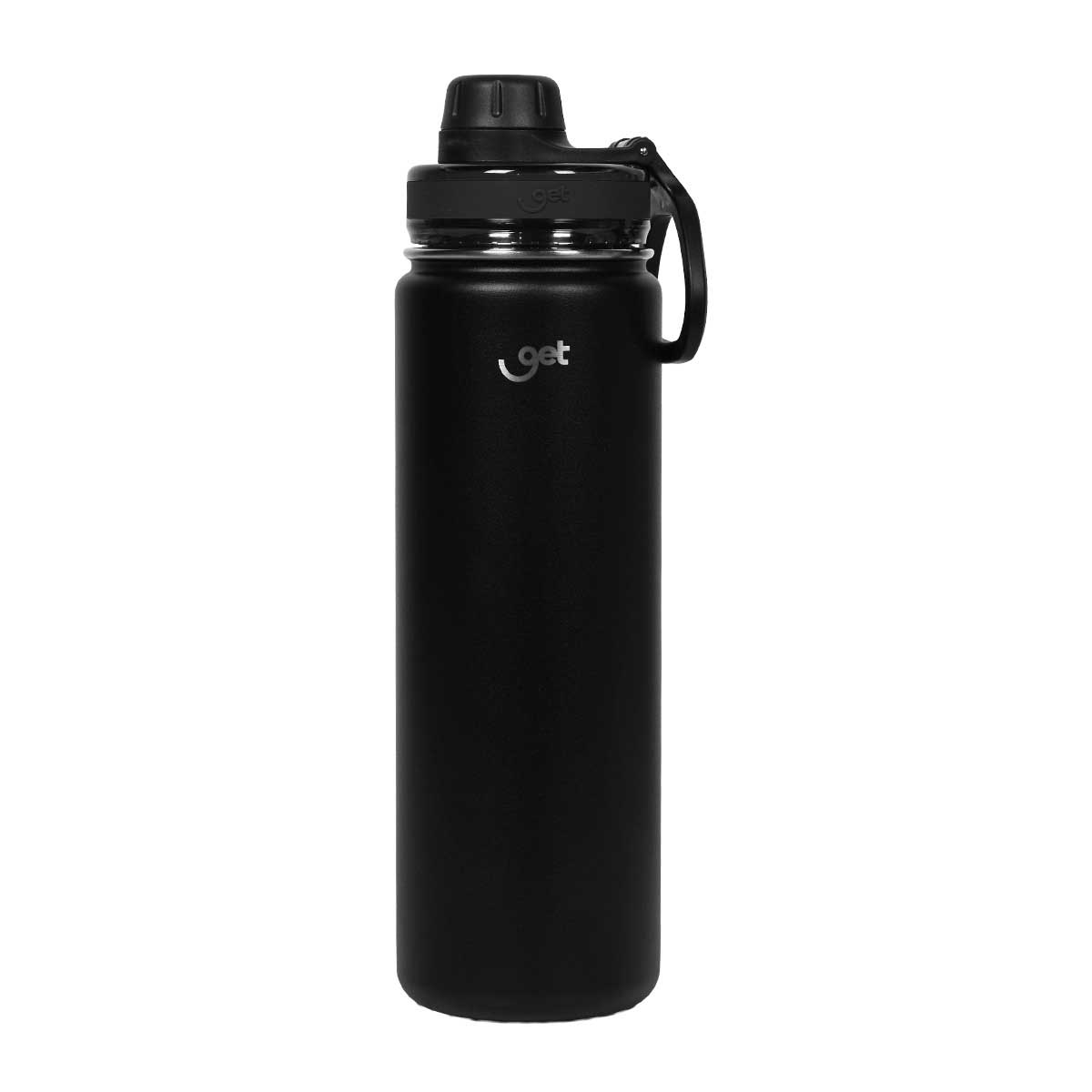 Garrafa-Termica-Inox-Get-Trity-750ml-Preto-para-Bebidas-Quentes-e-Frias-com-Tampa-Bico-e-Base-Emborrachada