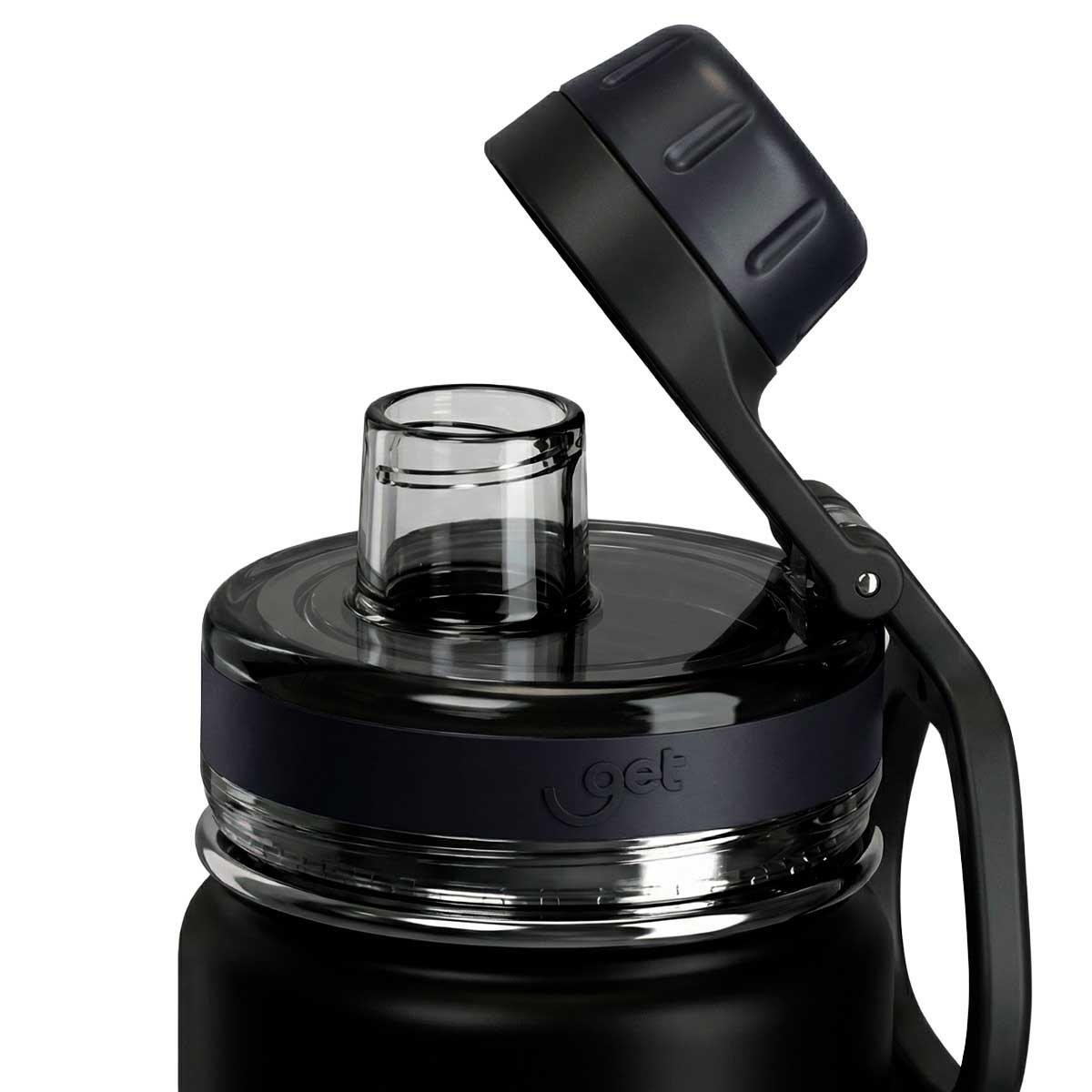 Garrafa-Termica-Inox-Get-Trity-750ml-Preto-para-Bebidas-Quentes-e-Frias-com-Tampa-Bico-e-Base-Emborrachada